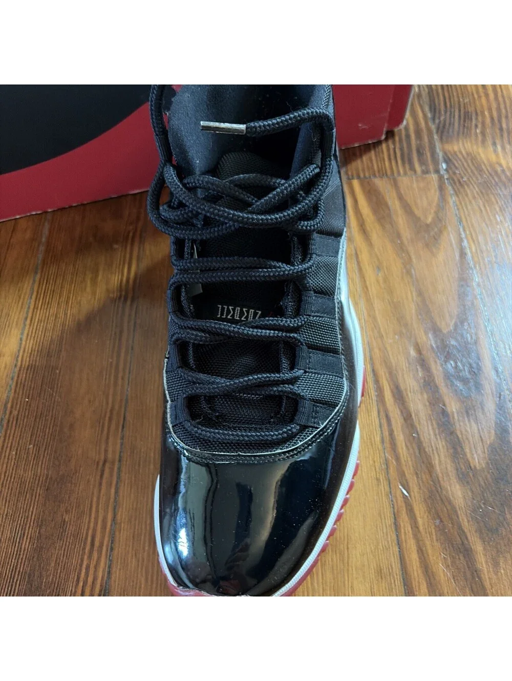Jordan 11 Air Jordan Size 12 High Top, Basketball Shoes, Vintage Black Red White